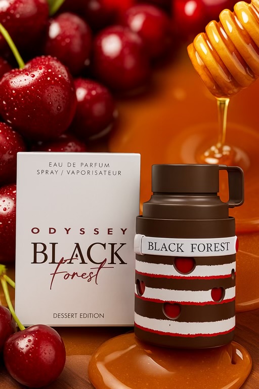 ادکلن آراف اف اودیسه بلک فارست دسر ادیشن | Armaf Odyssey Black Forest Dessert Edition 100ml عطر شرقی وانیلی، گرم و دسرگونه زنانه و مردانه