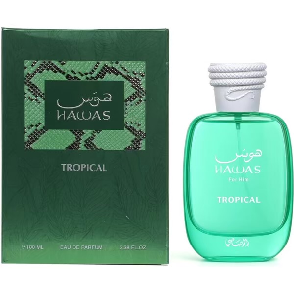 ادکلن هوس تروپیکال رصاصی مردانه 100 میل HAWAS FOR HIM TROPICAL | مشابه ژان پل گوتیه پارادایس گاردن