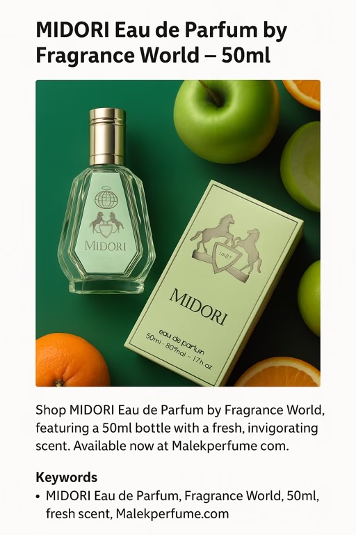 ادکلن مارلی گرینلی ۵۰ میل فرگرانس ورد مدل | Fragrance World Midori