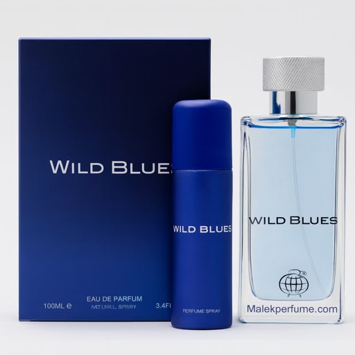 ادکلن مردانه وایلد بلو همراه اسپری فراگرنس ورد | Fragrance World Wild Blues حجم ١٠٠ میل