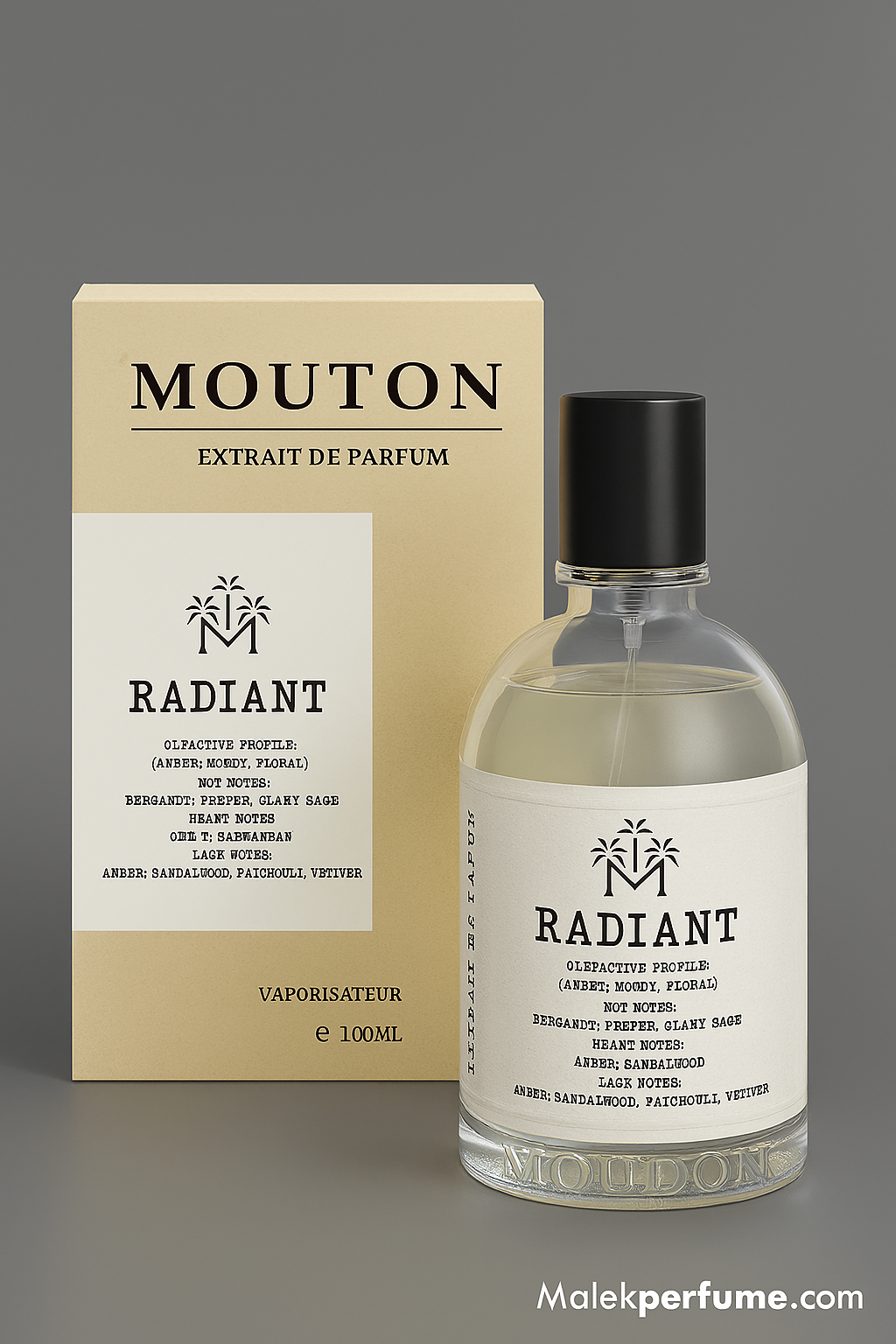 ادکلن رادیانت برند مودون ١٠٠ میل   RADIANT MOUTON EXTRAIT DE PARFUM