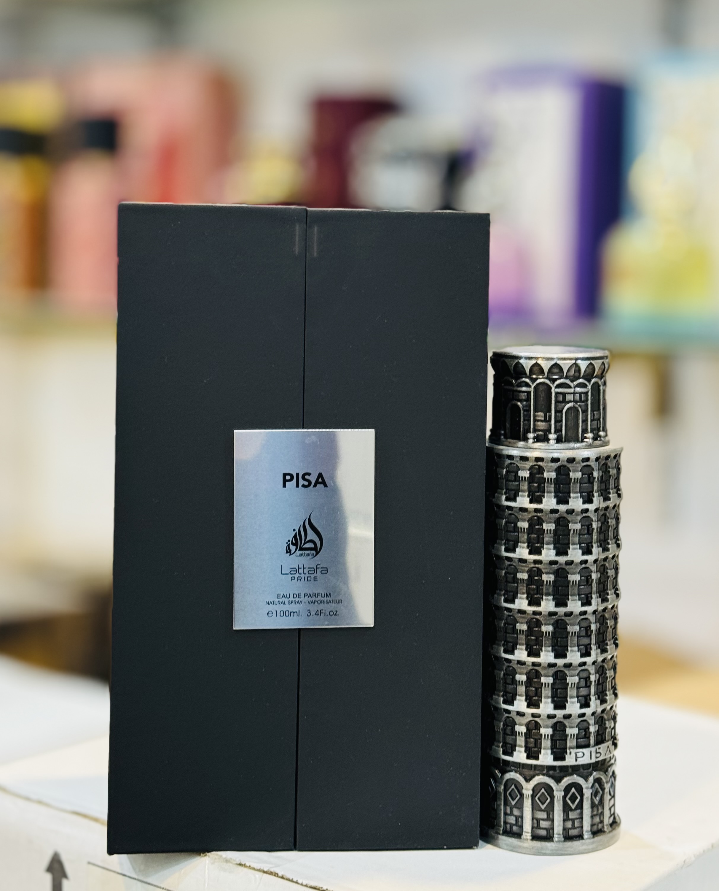 ادو پرفیوم مردانه لطافه مدل برج پیزا حجم ۱۰۰ میلی لیتر