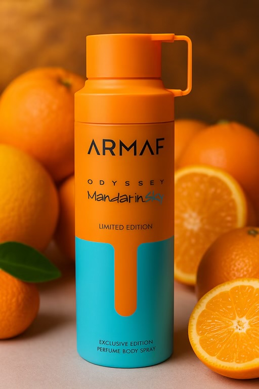 اسپری بدن آرماف مدل اودیسی ماندارین اسکای ARMAF Odyssey Mandarin Sky حجم ۲۰۰ میل