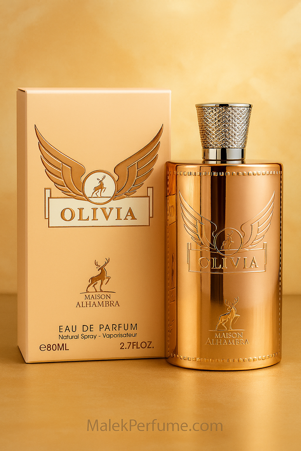 عطر زنانه الحمبرا مدل Olivia حجم 80 میل | رایحه‌ای الهام‌گرفته از المپیا