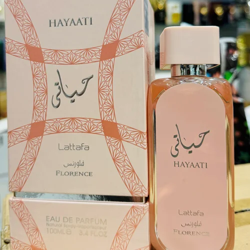 ادکلن ادوپرفیوم حیاتی فلورنس لطافه ١٠٠ میل مدل Lattafa Hayaati Florence Eau De Parfum Spray