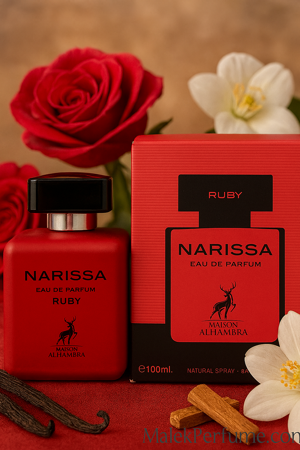 ادکلن زنانه الحمبرا رایحه نارسسیس رژ | Alhambra Narcisse Rouge 100ml Eau de Parfum