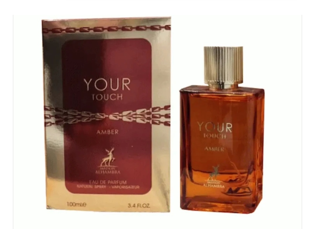 عطر ادوپرفیوم الحمبرا مدل یور تاچ آمبر رایحه شیرین و گرم ۱۰۰ میلی‌لیتر